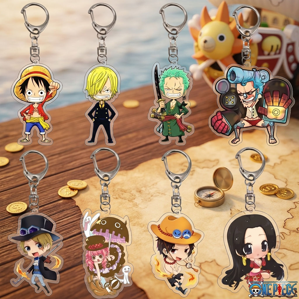 Llaveros 2D Figura Anime Estilo One Piece - c/u